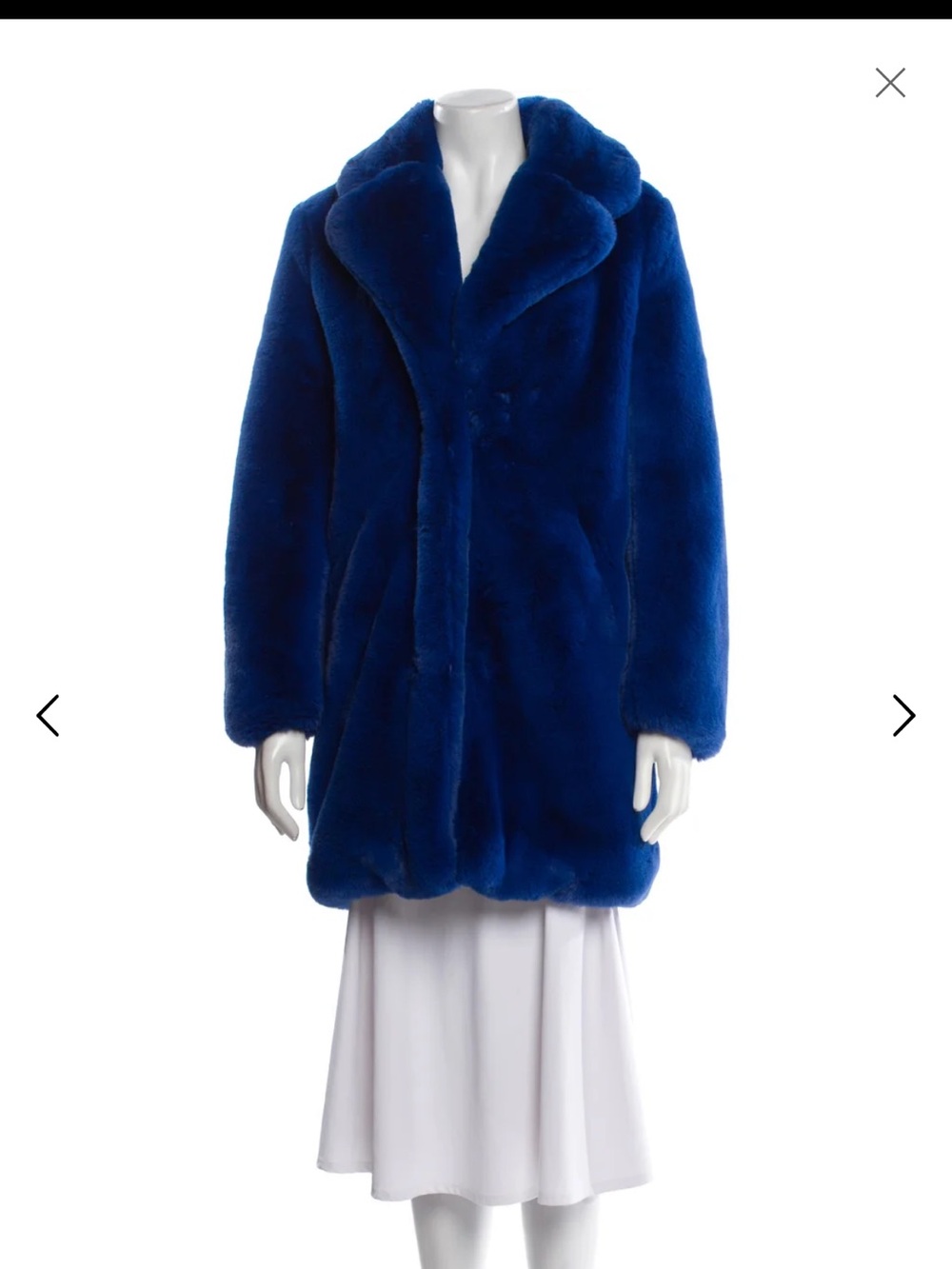 Apparis Bold Cobalt Faux Fur Teddy Coat